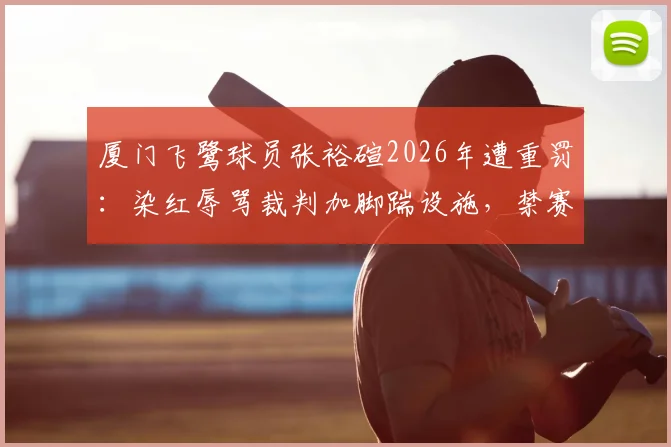 厦门飞鹭球员张裕碹2026年遭重罚：染红辱骂裁判加脚踹设施，禁赛期长达7个月，业余赛事纪律问题引热议