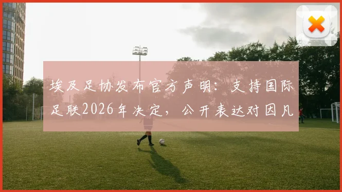 埃及足协发布官方声明：支持国际足联2026年决定，公开表达对因凡蒂诺的充分信任